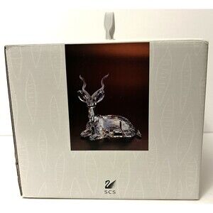 Swarovski the Kudu Inspiration Africa Crystal Figurine New in Box 1994
